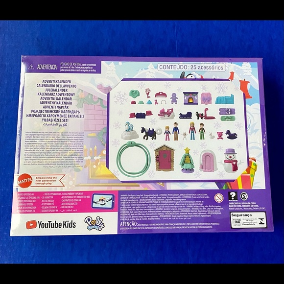POLLY POCKET ADVENT CALENDAR 25 Suprises BNIB HTF - Picture 2 of 2